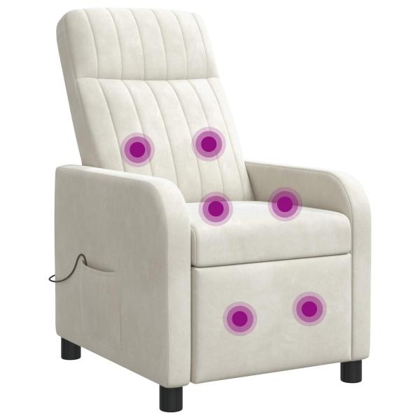 ARDEBO.de - Massage Relaxsessel Creme Samt (V)