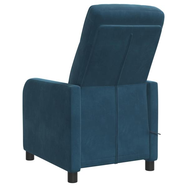 Massage Relaxsessel Blau Samt (V)