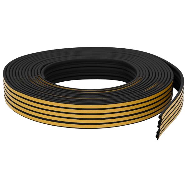 Selbstklebende Fensterdichtung Schwarz 9 x 6 mm 100 m