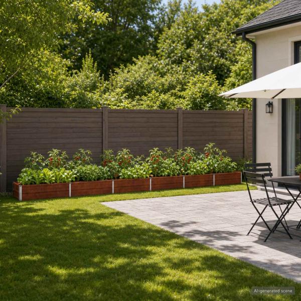 ARDEBO.de - Hochbeet im Garten Wetterfeststahl 480 x 40 x 24 cm Stahl