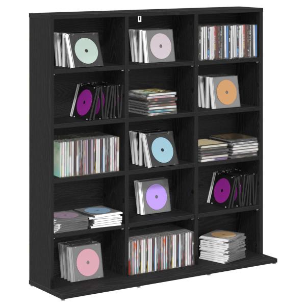 CD Regal Schwarze Eiche 96 x 23,5 x 97,5 cm Holzwerkstoff