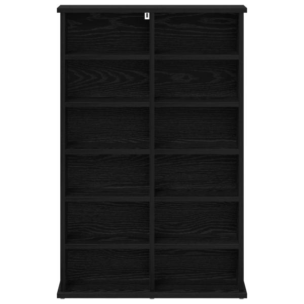 CD Regal Schwarz Eichen-Optik 60 x 17 x 92 cm Holzwerkstoff