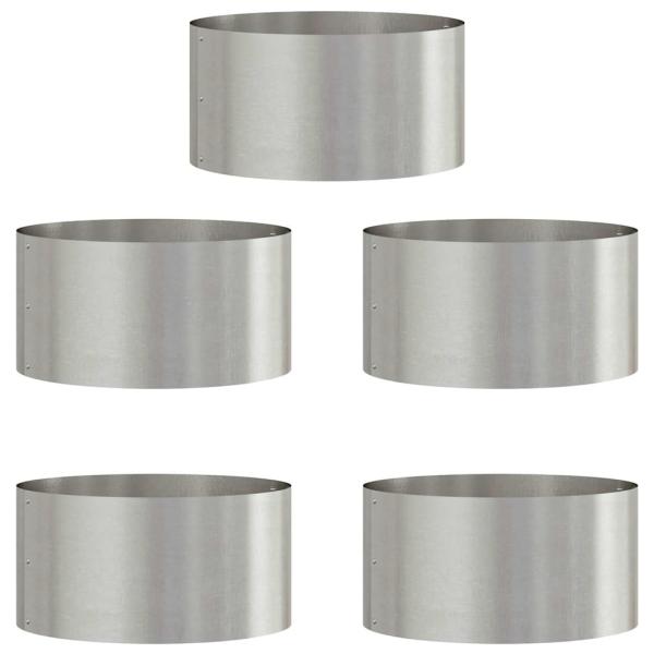 Pflanzenring 5 Stk. Silber 40 x 40 x 20 cm Edelstahl