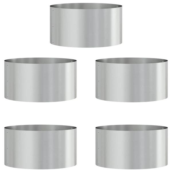 Pflanzenring 5 Stk. Silber 40 x 40 x 20 cm Verzinkter Stahl