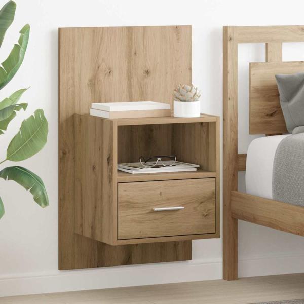 ARDEBO.de - Nachttisch 2 stk. Artisan-Eiche 50 x 32.5 x 80cm Holzwerkstoff