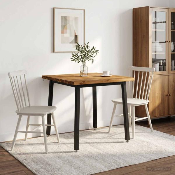ARDEBO.de - 60 x 55 x 75 cm Massivholz Akazie Natürlich und Schwarz