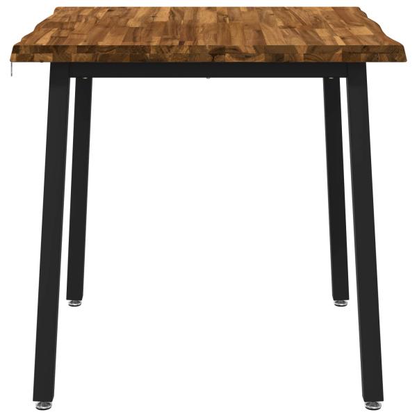 60 x 55 x 75 cm Massivholz Akazie Natürlich und Schwarz