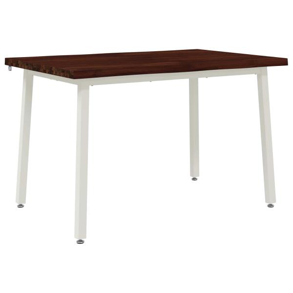 120 x 70 x 75 cm Massivholz Akazie Dunkelbraun und Weiß