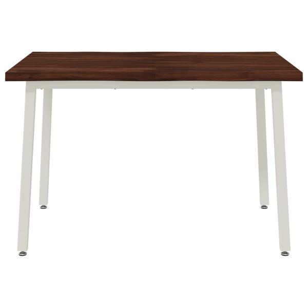 120 x 70 x 75 cm Massivholz Akazie Dunkelbraun und Weiß