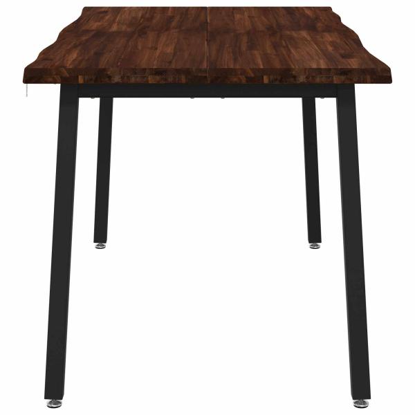 120 x 90 x 75 cm Massivholz Akazie Dunkelbraun und Schwarz