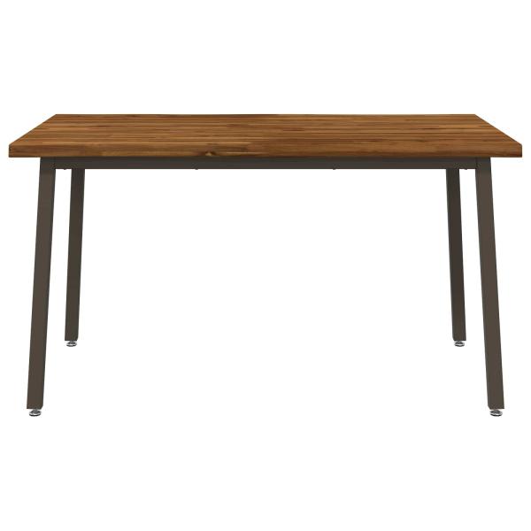 120 x 90 x 75 cm Massivholz Akazie Natur und Kaffee