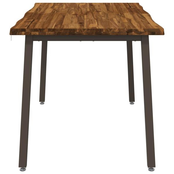 120 x 90 x 75 cm Massivholz Akazie Natur und Kaffee