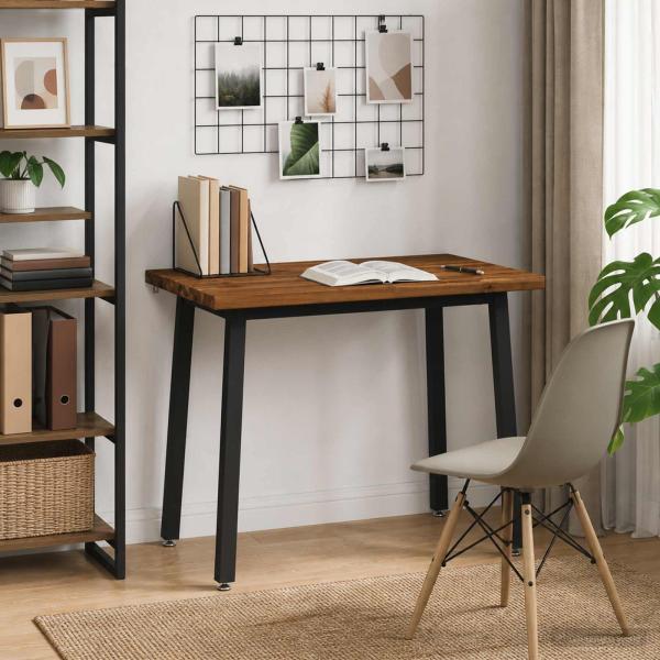 ARDEBO.de - 110 x 55 x 75 cm Massivholz Akazie Natürlich und Schwarz