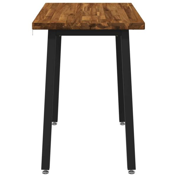 110 x 55 x 75 cm Massivholz Akazie Natürlich und Schwarz