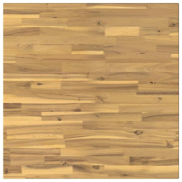 70 x 70 x 75 cm Massivholz Akazie Weiß und Schwarz Quadratisch