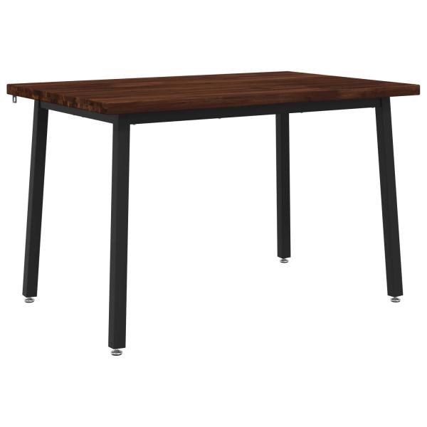 120 x 70 x 75 cm Massivholz Akazie Dunkelbraun und Schwarz