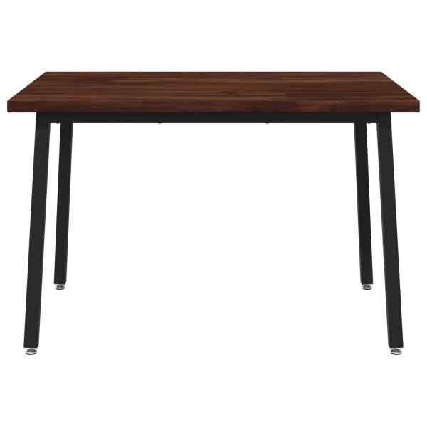 120 x 70 x 75 cm Massivholz Akazie Dunkelbraun und Schwarz