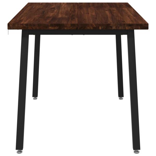 120 x 70 x 75 cm Massivholz Akazie Dunkelbraun und Schwarz