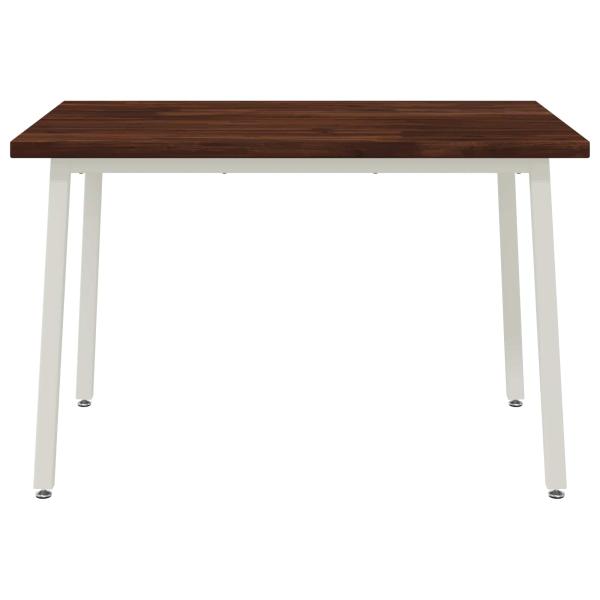 120 x 70 x 75 cm Massivholz Akazie Dunkelbraun und Weiß