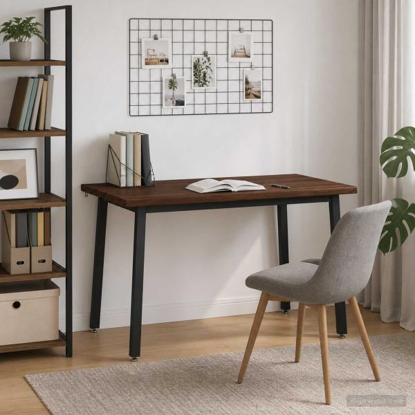 120 x 80 x 75 cm Massivholz Akazie Dunkelbraun und Schwarz