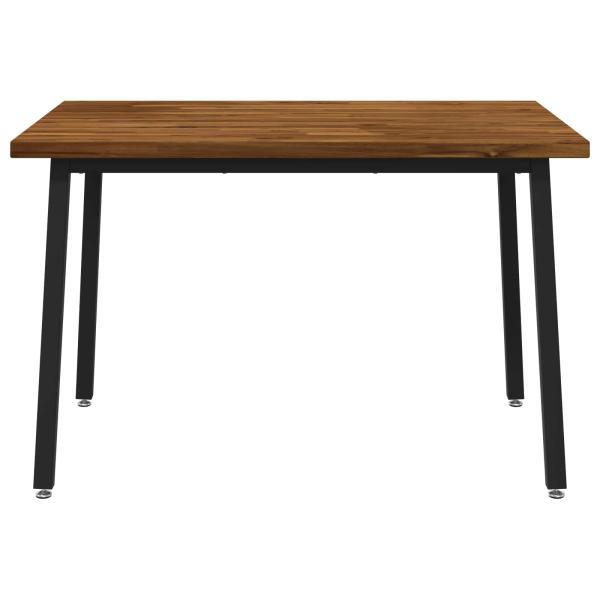 120 x 80 x 75 cm Massivholz Akazie Nat?rlich und Schwarz