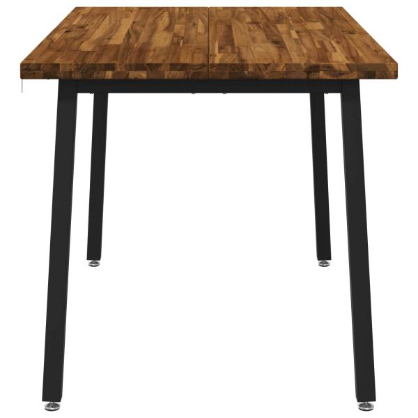 120 x 80 x 75 cm Massivholz Akazie Nat?rlich und Schwarz