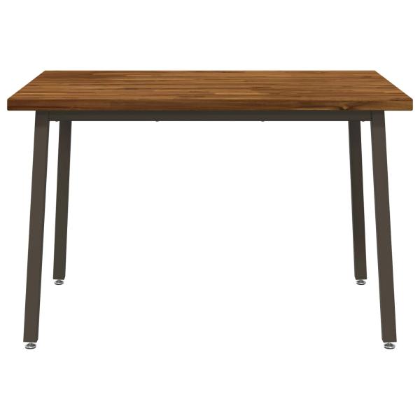 120 x 80 x 75 cm Massivholz Akazie Natur und Kaffee