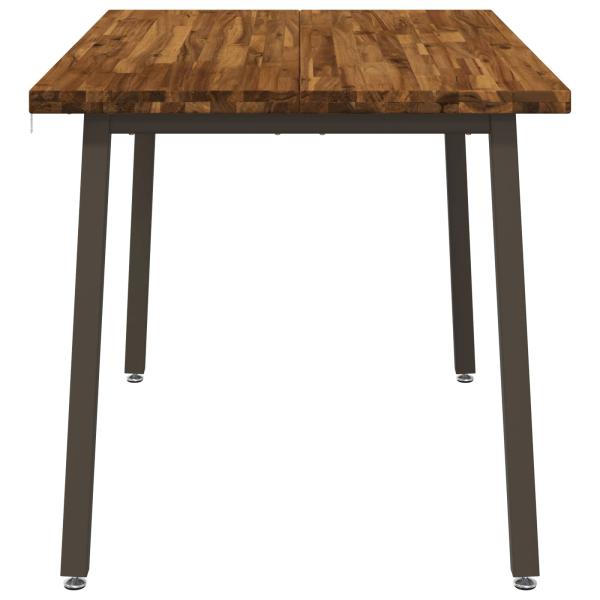 120 x 80 x 75 cm Massivholz Akazie Natur und Kaffee
