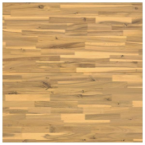 Quadratischer Esstisch 90 x 90 x 75 cm Massivholz Akazie Weiß