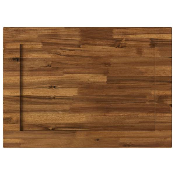 Rechteckige Tischplatte 90 x 50 x 3,5 cm Rechtwinklig Natur