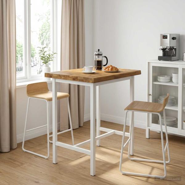 ARDEBO.de - Rechteckige Tischplatte 90 x 50 x 3,5 cm Rechtwinklig Weiß
