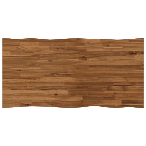 Tischplatte mit Live Edge 110 x 60 x 3,2 cm Rechteckig