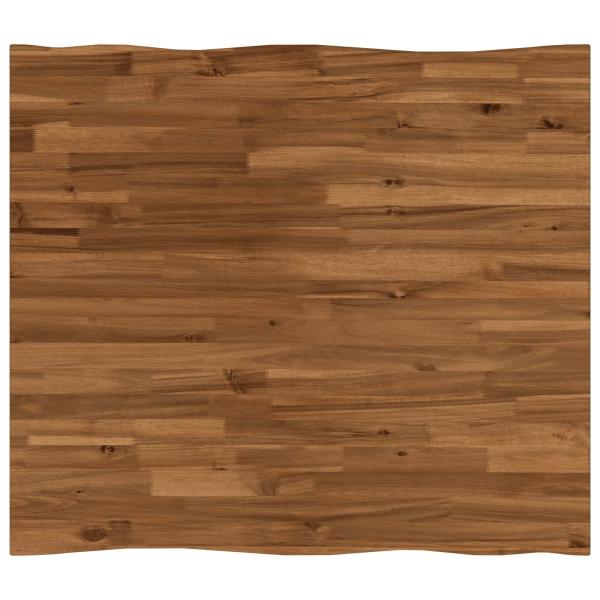 Tischplatte mit Live Edge 90 x 80 x 3,2 cm Rechteckig
