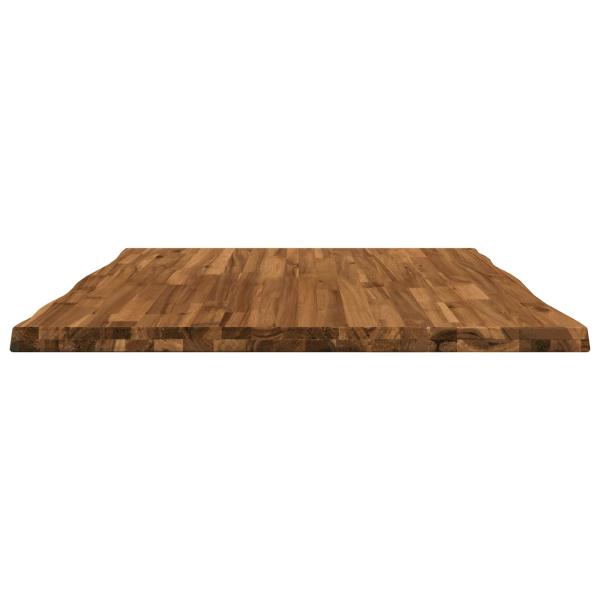 Tischplatte mit Live Edge 90 x 80 x 3,2 cm Rechteckig