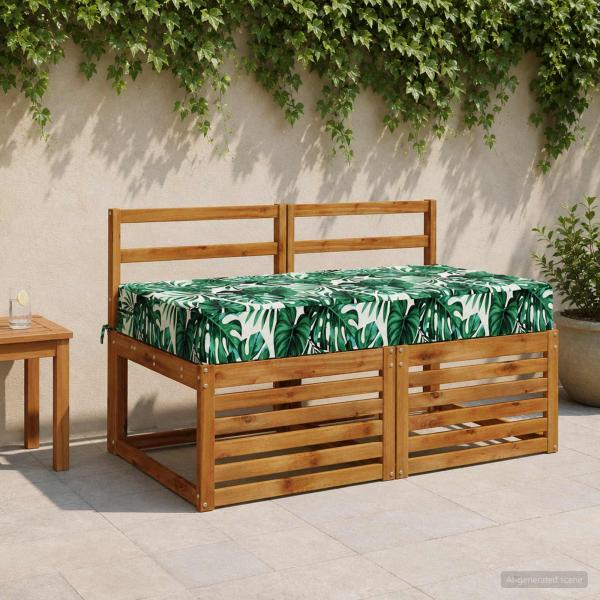 ARDEBO.de - Sitzkissen SOEST 100 % Polyester Blattmuster 120 x 80 x 15 cm