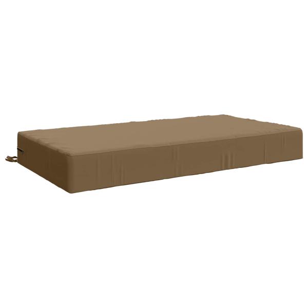 ARDEBO.de - Sitzkissen SOEST 100 % Polyester Taupe 120 x 80 x 15 cm