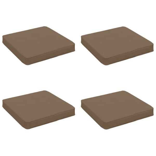 ARDEBO.de - 4-teilige Sitzkissen VUGHT 4 pcs 100 % Polyester Taupe