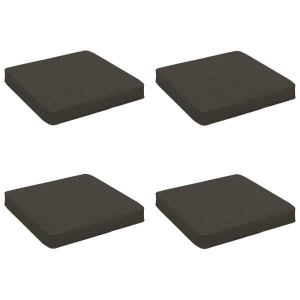 ARDEBO.de - 4-teilige Sitzkissen VUGHT 4 pcs 100 % Polyester Anthrazit