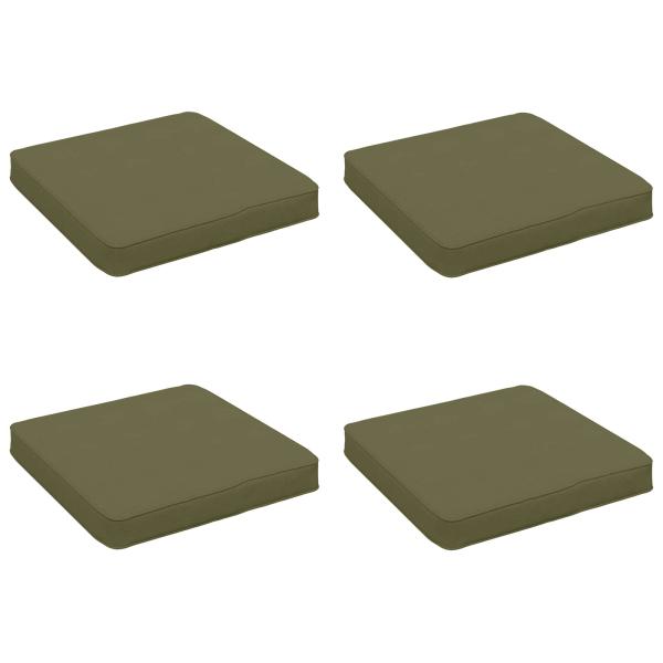 ARDEBO.de - 4-teilige Sitzkissen VUGHT 4 pcs 100 % Polyester Olivgrün