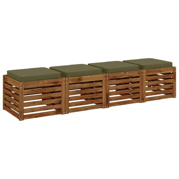 4-teilige Sitzkissen VUGHT 4 pcs 100 % Polyester Olivgrün