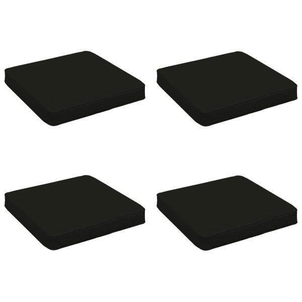ARDEBO.de - 4-teilige Sitzkissen VUGHT 4 pcs 100 % Polyester Schwarz