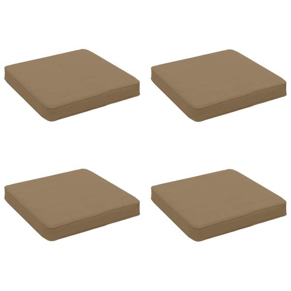 ARDEBO.de - 4-teilige Sitzkissen VUGHT 4 pcs 100 % Polyester Taupe