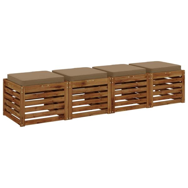 4-teilige Sitzkissen VUGHT 4 pcs 100 % Polyester Taupe