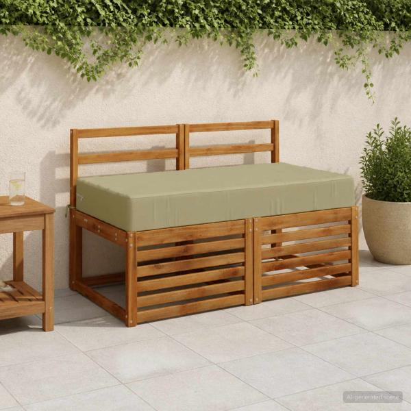 ARDEBO.de - Sitzkissen SOEST 100 % Polyester Hellgrün 120 x 60 x 15 cm