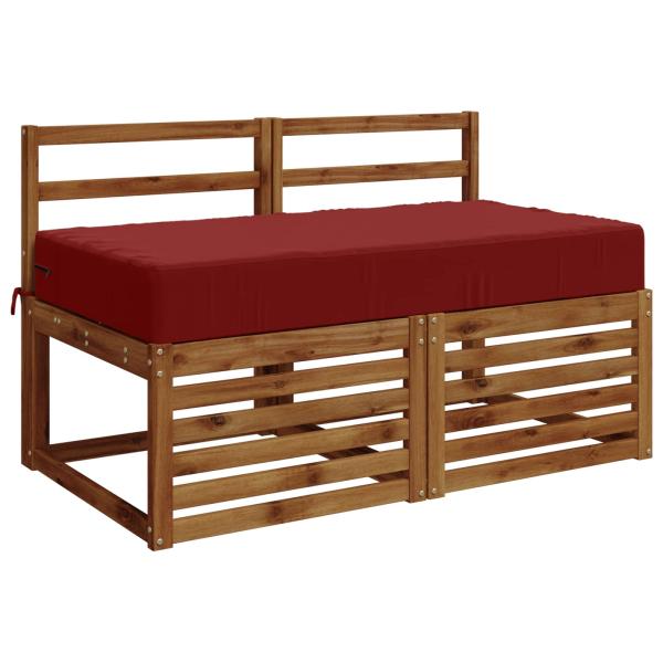 Sitzkissen SOEST 100 % Polyester Weinrot 120 x 60 x 15 cm