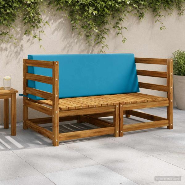 ARDEBO.de - Rückenkissen SOEST 100 % Polyester Hellblau 120 x 20 x 40 cm
