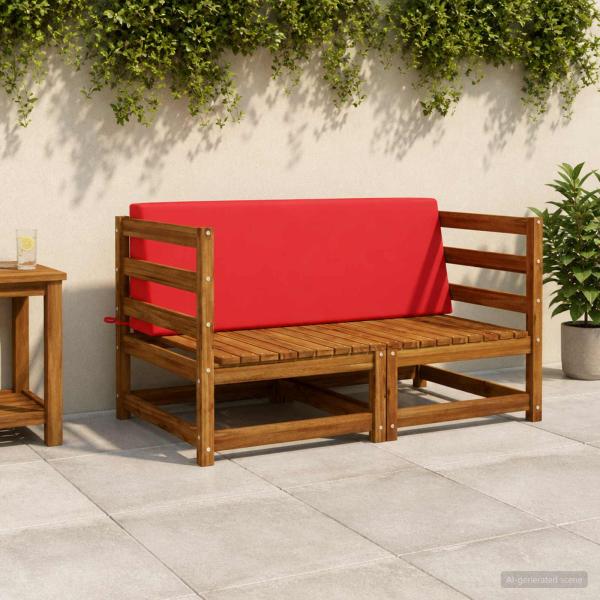 ARDEBO.de - Rückenkissen SOEST 100 % Polyester Rot 120 x 20 x 40 cm