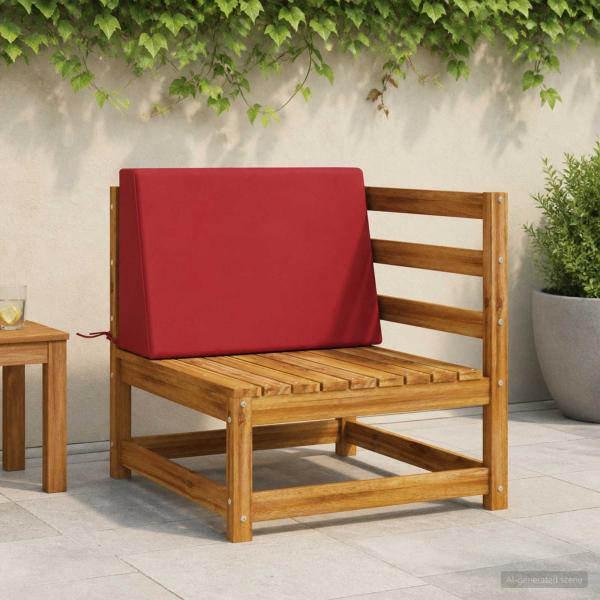 ARDEBO.de - R Rückenkissen SOEST 100 % Polyester Weinrot 60 x 20 x 40 cm