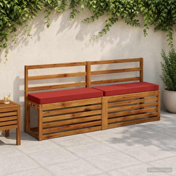 ARDEBO.de - 2-teilige Bankkissen VUGHT 2 stk. 100 % Polyester Rot