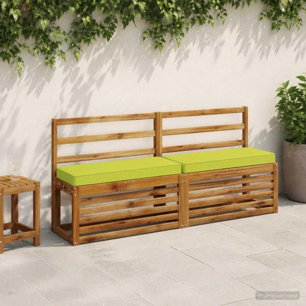 ARDEBO.de - 2-teilige Bankkissen VUGHT 2 pcs 100 % Polyester Hellgrün
